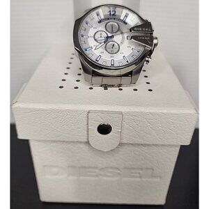 DIESEL Mega Chief ONLY THE BRAVE Mens Chronograph Watch Stainless Steel DZ4477